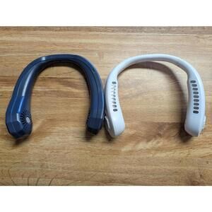 Portable Neck Fans - Blue and White